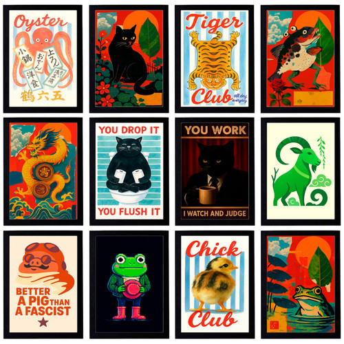 Animal vinyl fridge magnets - animal,