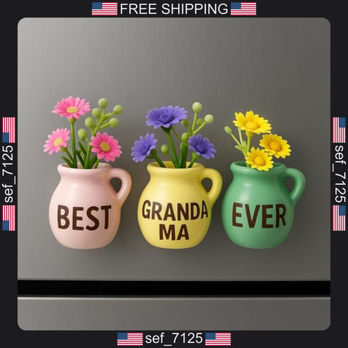 Mini vase magnets for fridge - vase,